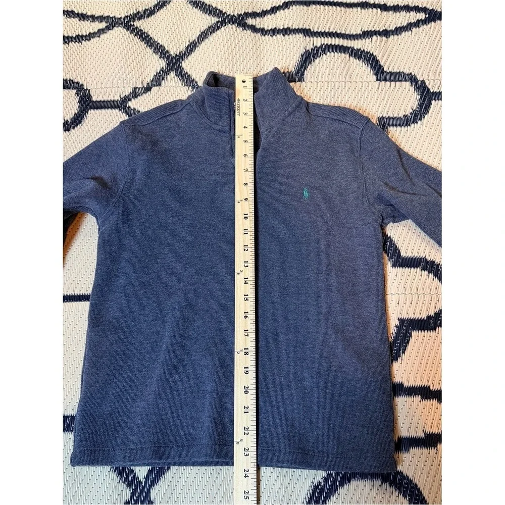 Polo by Ralph Lauren boys Navy Quarter-Zip Pullover‎ preppy classic